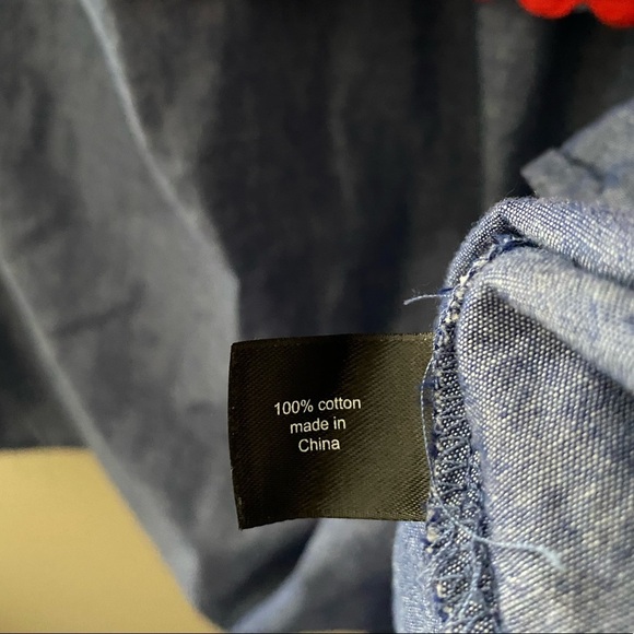 Women’s Lane Bryant Chambray Ruffle Off-The-Shoulder Top Size 14/16 - Picture 6 of 6